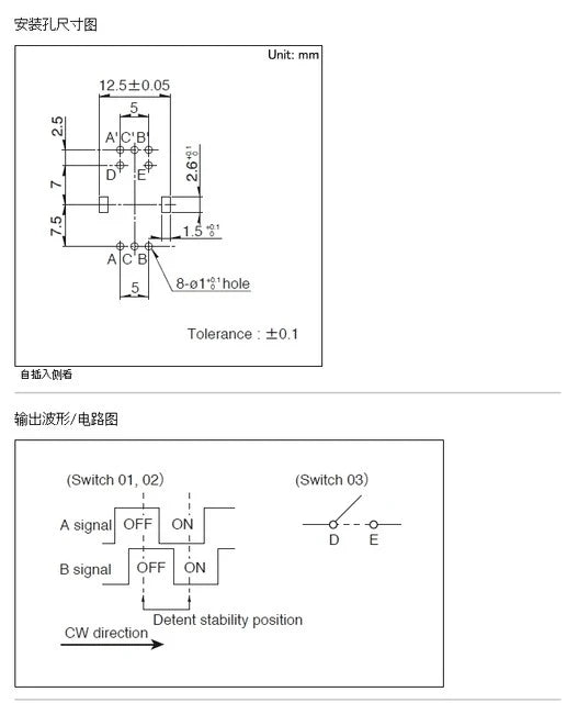 2PCS EC11 Encoder EC11EBB24C03 Dual-Shaft Axis with Push Button Switch EC110701N2B 30 Position 15 Pulse 8Pins 25MM Half Shaft