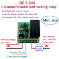 DC 12V 2A Mini 1ch Bistable Self-locking Relay Module Flip-Flop Latch Switch Board for LED Motor Solenoid Valve