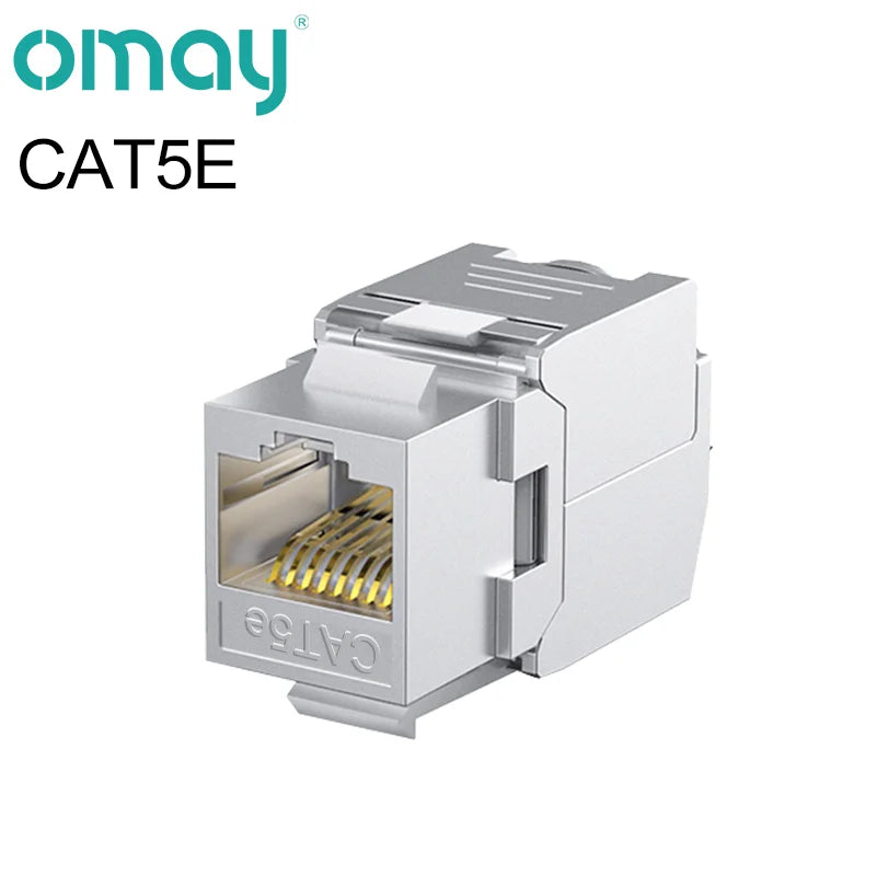 RJ45 Keystone Jack Module CAT8 Cat7 CAT6A Tool-Less STP Shielded Self-Locking CAT6 CAT5E Zinc Alloy Network Coupler Adapter