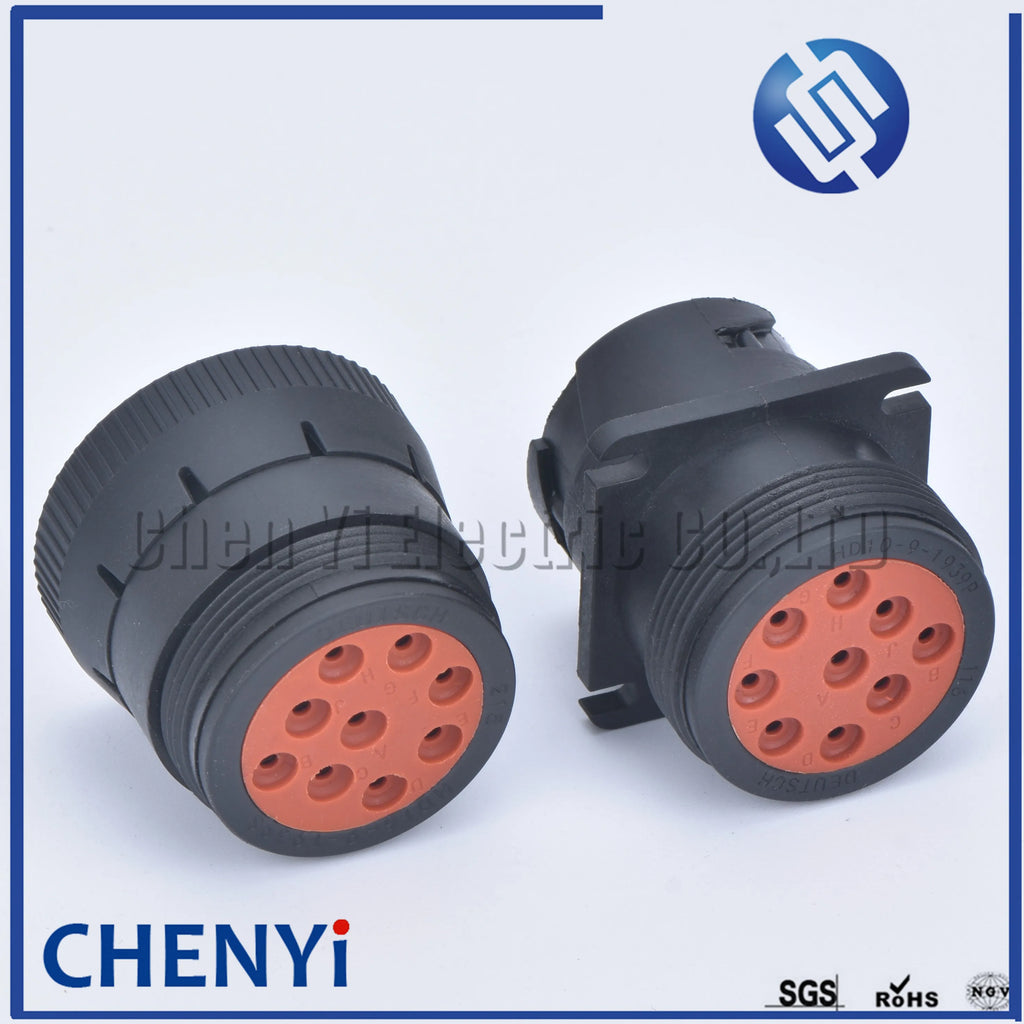 9 pin waterproof auto connector Diagnosctic Tool  circular Connector HD16-9-1939P HD16-9-1939S for Track J1939 For Deutsch