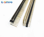 10pc 2.54mm 2x40P Right Angle RA 90D Double Row Rohs Reflow Gold Cuttabl Long PA=3/6/9/12mm PCB Jumper Male Pin Header Connector