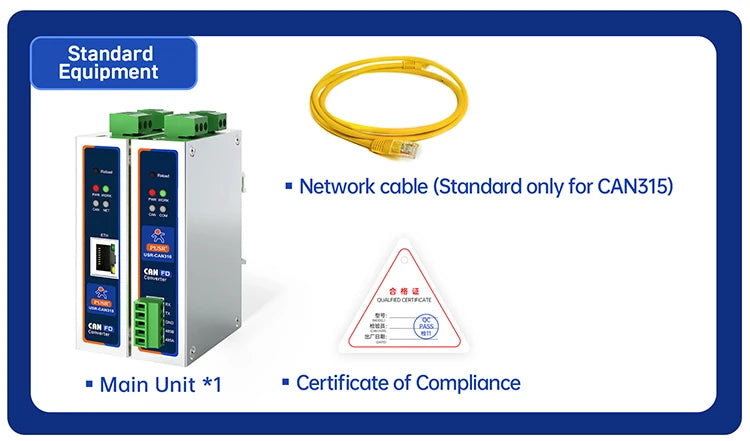 PUSR CANFD Protocol Converter CANFD to Ethernet CANFD to RS485 RS232 Modbus RTU to Modbus TCP USR-CAN315/316