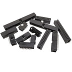 10Pcs IDC Box Header 6/8/10/12/14/16/18/20/24/26/30/34/40/50Pin Connector IDC Sockets 2.54mm Pitch Dual Row Straight DC3 Sockets