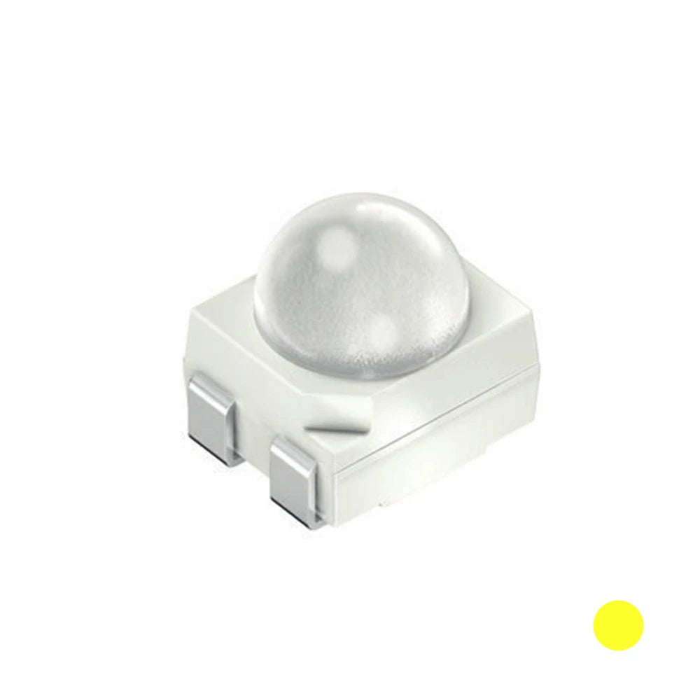 50PCS LY E65B  LYE65B 3528 YELLOW SMD LED with Lens Common Anode 50mA 2.2V 580-595NM ( LYE65B-BACA-26-1 )