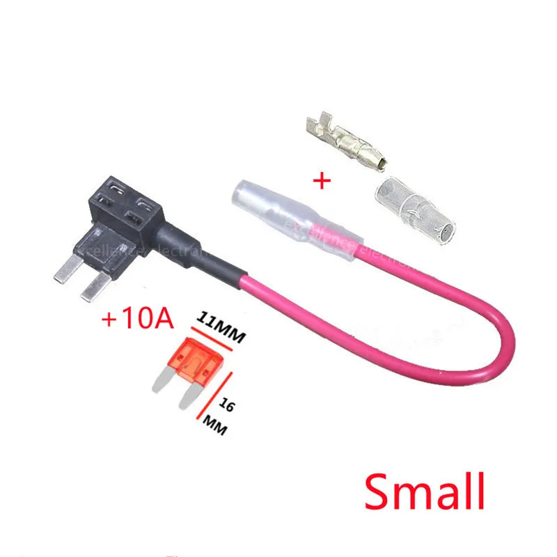 12V Fuse Holder Add-a-circuit TAP Adapter Micro Mini Standard ATM APM Blade Auto Fuse with 10A Blade Car Fuse with holder