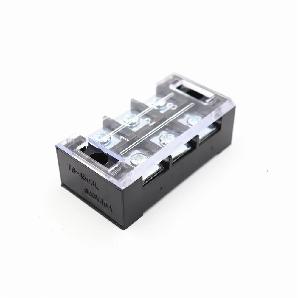 1 Pcs screw connection cable terminal, terminal block, high current, insulated fixed power wire connector,  600V 45A