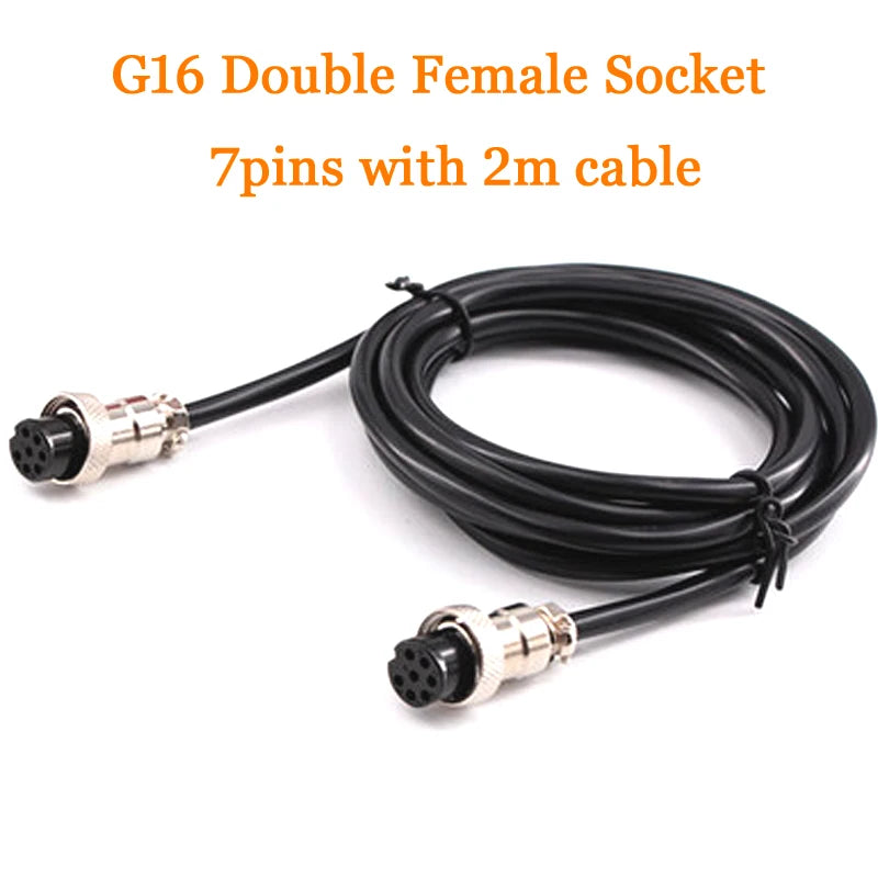 Double GX16 2/3/4/5/6/7/8/9/10Pins Female Air Aviation Connector Power Cable Electrical Terminal Wire Lines Socket with 2m cable