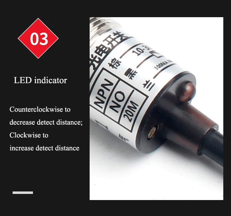 Waterproof Reflective Laser Photoelectric Switch Sensor Detector 20m Distance NPN PNP Output For Barrier Gate Alarm