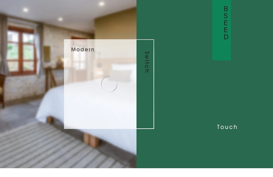 BSEED EU Standard 1/2/3Gang 2Way Wall Touch Switch Light Sensor Switches Wall Socket USB Type-C Crystal Glass Panel 240V Black
