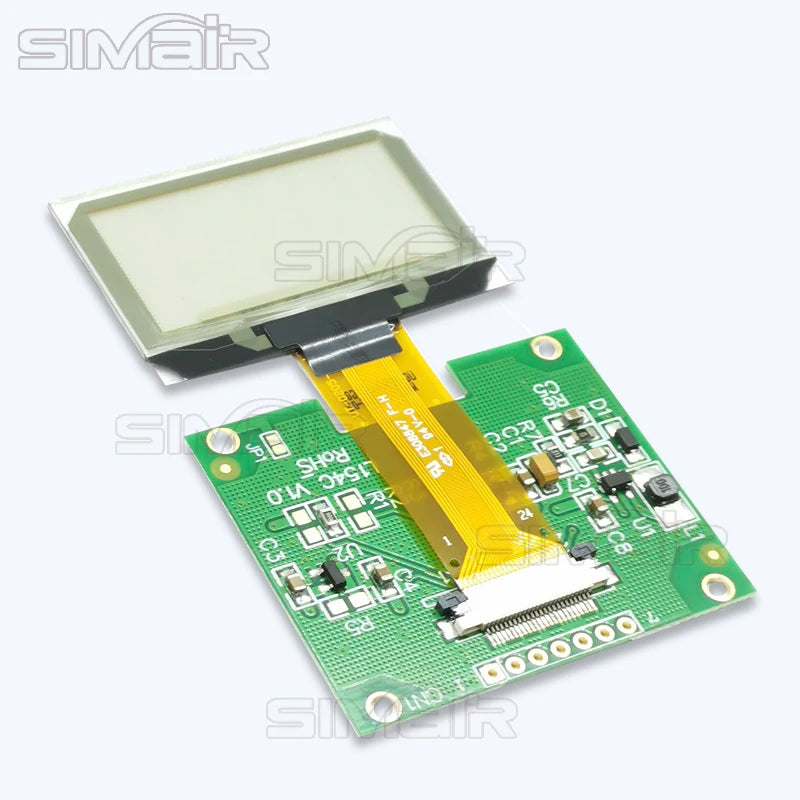 1.51 1.54 Inch 24PIN SPI/IIC/6800 COG 3.3V Blue PMOLED Screen SSD1309 Graphic 128x56 Display Transparent OLED 128x64