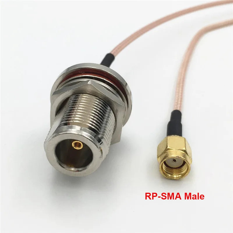 1Pcs Waterproof N Female Bulkhead Plug to SMA / RP-SMA Male / Female Jack RG316 Blue / Brown RF Coaxial Jumper Cable Connector