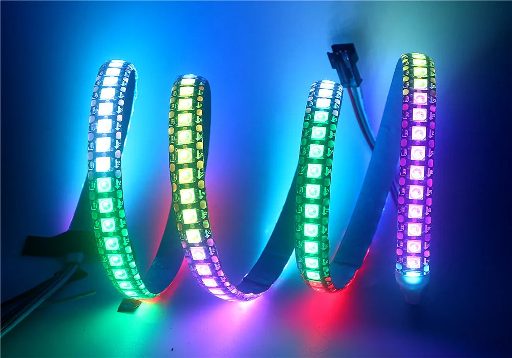 WS2812B Led Strip With SP110E USB Bluetooth Controller WS2812 30/60/144 Pixels/m RGB Individually Addressable LED Light Kit DC5V