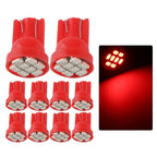 10Pcs AC/DC 6V 6.3V Led Bulb Arcade Pinball Car Light T10 W5W 555 192 168 194 1206 8 SMD LED White Blue Red Green Amber Pink