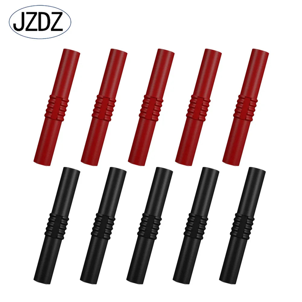 JZDZ 10pcs 4mm Banana Socket Female Adapter Extension Insulated Banana Plug Coupler Connector J.20009