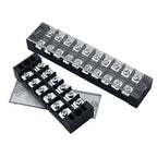 1Pcs Dual Row Barrier Screw Terminal Block Strip Wire Connector  600V 45A 3/4/6/10/12 Positions Optional