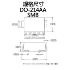 50pcs SS22 SMD Schottky Diode SS32  SR320 Package SMB DO-214AA 2A/20V 3A/20V