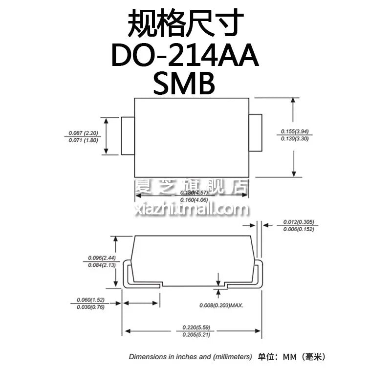 50pcs SS22 SMD Schottky Diode SS32  SR320 Package SMB DO-214AA 2A/20V 3A/20V