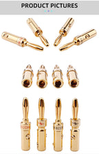 Banana Plug 4mm Alloy Gilding Banana Plugs for Speaker Cable Wire Banana Connector Adapter 8pcs Speaker Banana Plug Adapter