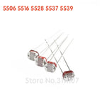 50PCS/LOT LDR Photo Light  Sensitive Resistor Photoresistor  Photoelectric Photosensitive Resistance GL5528  5537 5506 5516 5539