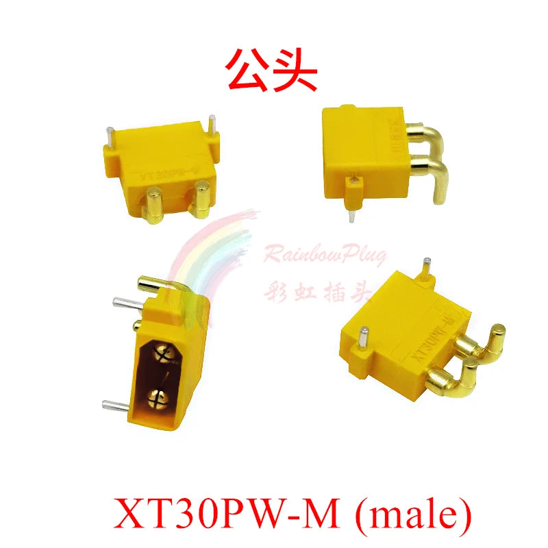 Amass XT30PW Female Or Male PCB Board Plug Banana XT30 Connector XT30PW-M or XT30PW-F or XT30U-F