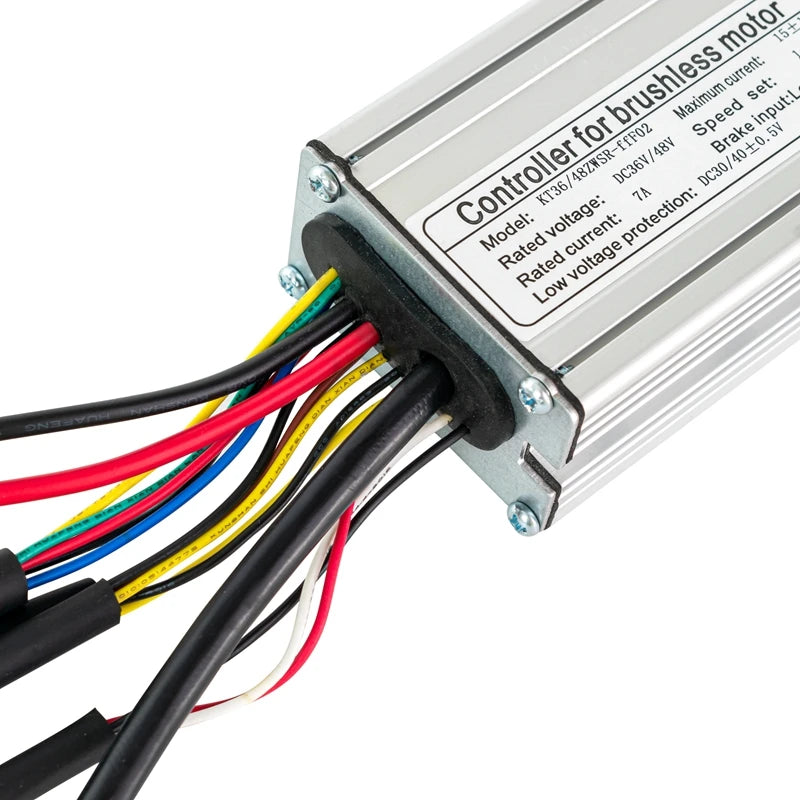 KT Brushless Controller 36V 48V Electric Bike 250W 350W Sine Wave Hall Sensor 15A 17A 6 Mosfet E-bike Scooter Controller Parts