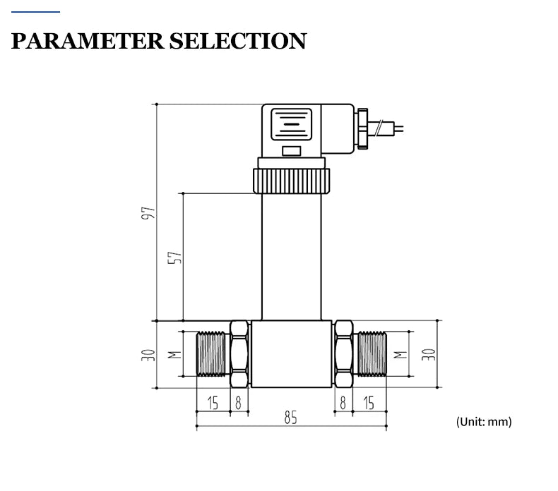 0-5Kpa Differential Pressure Transmitter With 4-20mA Output Signal Pressure Sensor