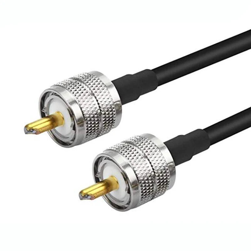 JX Store RF Coaxial Cable UHF Male to Male Connector UHF PL259 Male to UHF Male PL259 RG58 Pigtail Cable 30cm-20m