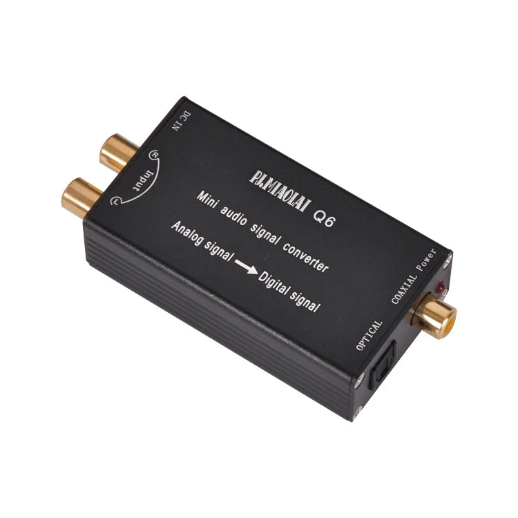 Q6 audio decoder L/R 2-channel stereo analog to digital optical fiber coaxial signal output