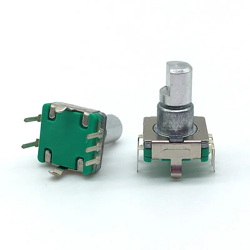 5pcs EC11 Encoder Switch With Push Button Switch 30 Position Rotary Encoder Code Switch 5pin Plug-in Type 12.5mm Half Shaft