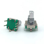 5pcs EC11 Encoder Switch With Push Button Switch 30 Position Rotary Encoder Code Switch 5pin Plug-in Type 12.5mm Half Shaft
