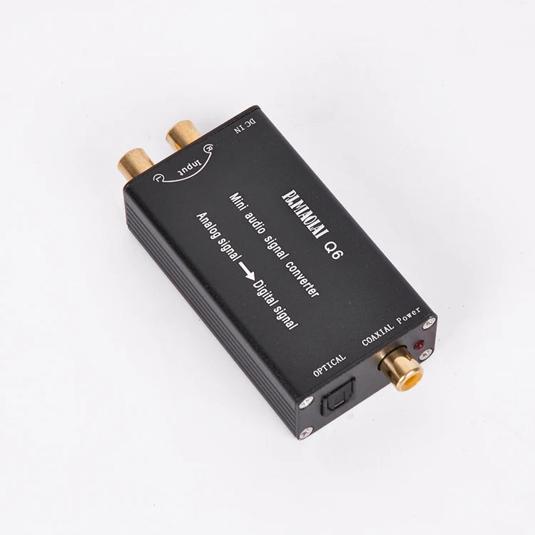 Q6 audio decoder L/R 2-channel stereo analog to digital optical fiber coaxial signal output