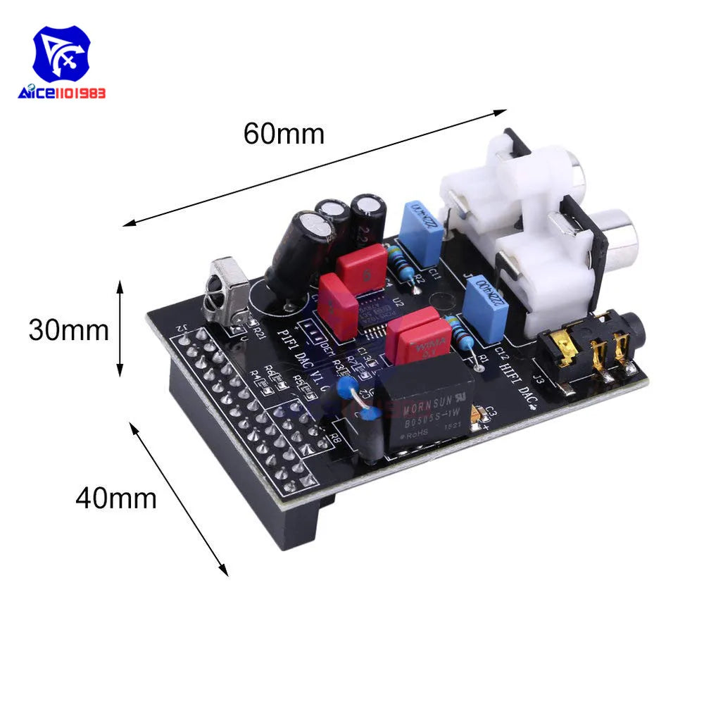 HIFI DAC Audio Sound Card Module PCM5102 I2S Interface 384KHz LED Indicator for Raspberry Pi /2/3/B+ Arduino Module