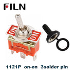 15A 250V Power rocker toggle switch waterproof cover SPDT DPST DPDT Toggle Switch