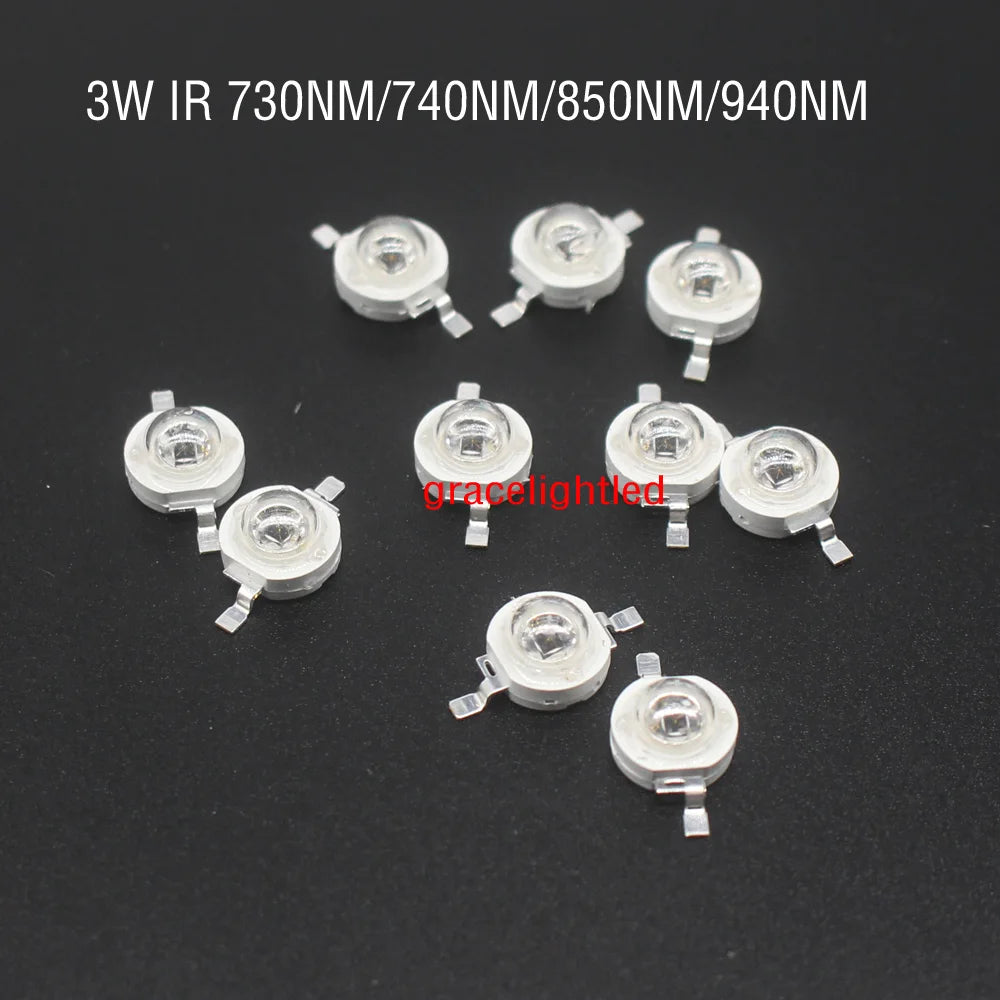 3W Infrared IR High Power LED Light 3 Watt 940NM /850NM/730NM 740NM FOR IR LED DIY