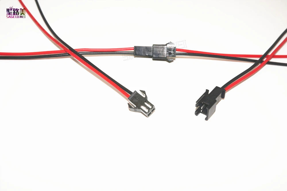 100 pairs 2pin Male to female SM JST connector cable length15cm Wire for Led Lamp Driver cable 5050 single strip LED Connector