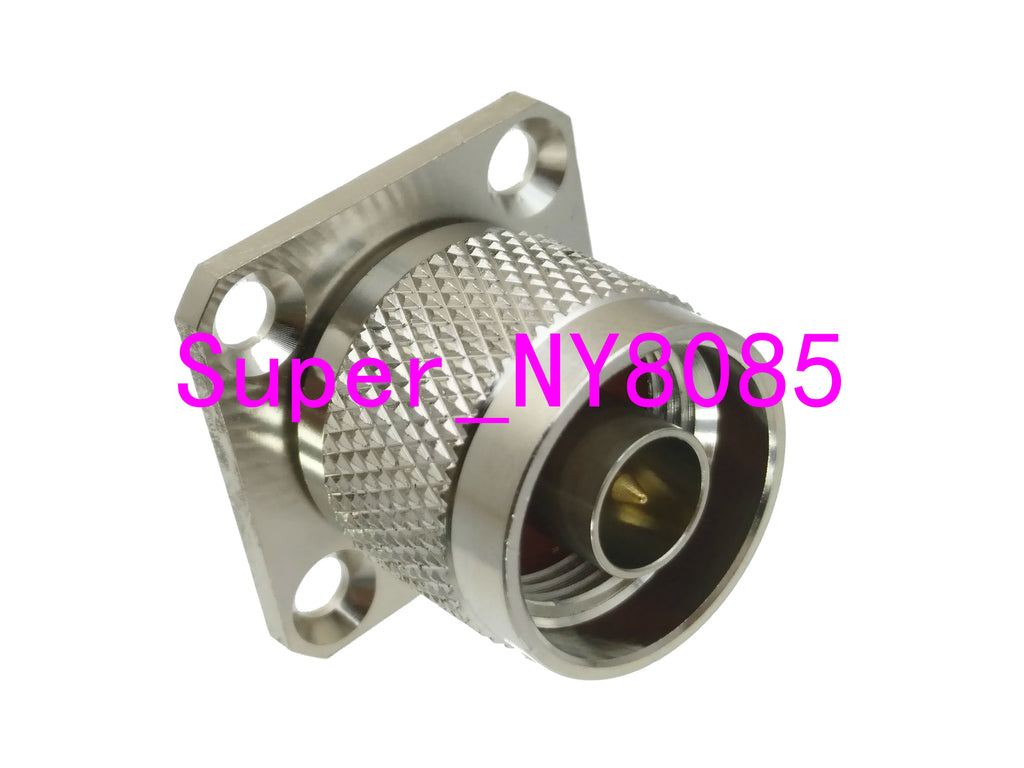 Connector N Male plug 4-holes Flange solder Panel mount RF Coaxial