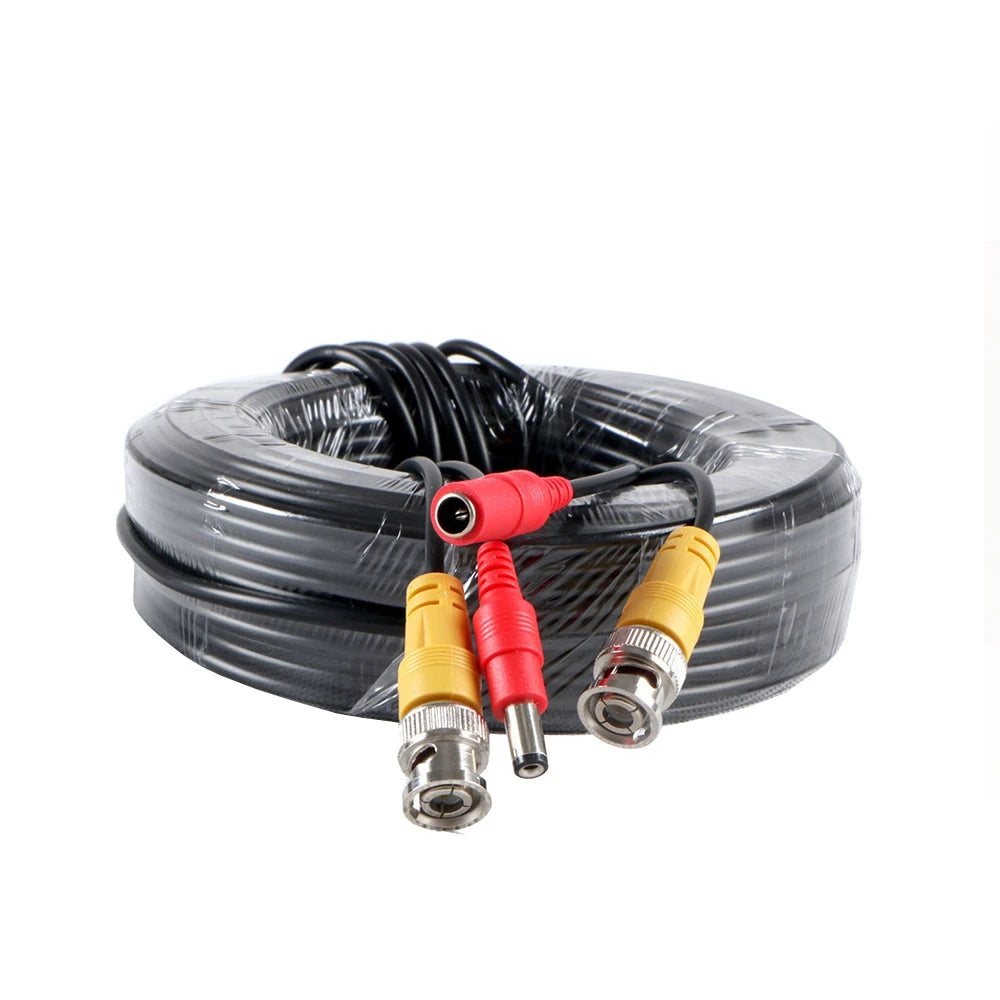 High-Definition AHD Camera Cables 5/10/20/30M BNC with Coaxial Output And DC Plug Connection for Analog CCTV DVR Systems