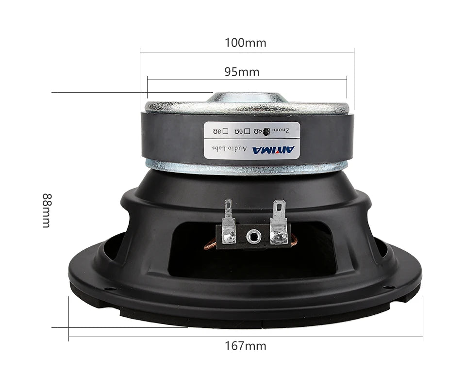 AIYIMA 1Pcs 6.5 Inch Subwoofer 4 8 Ohm 80W Super Bass Woofer Speaker Home Theater For Bookshelf Computer Speaker