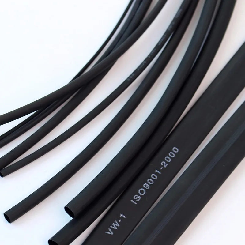 10 METER/LOT BLACK 1/2/3/4/5/6/8/10/10/12/14/16/18/20mm Heat Shrink Tubing Flame Retardant Tube Kit Insulation Tubing Wire Cable