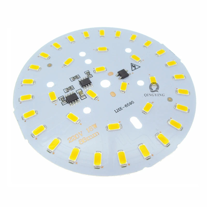 10pcs AC 220V LED PCB SMD5730 3W 5W 7W 10W 12W 15W 18W 24W Integrated IC Driver White/Warm White Light Source for LED Bulb