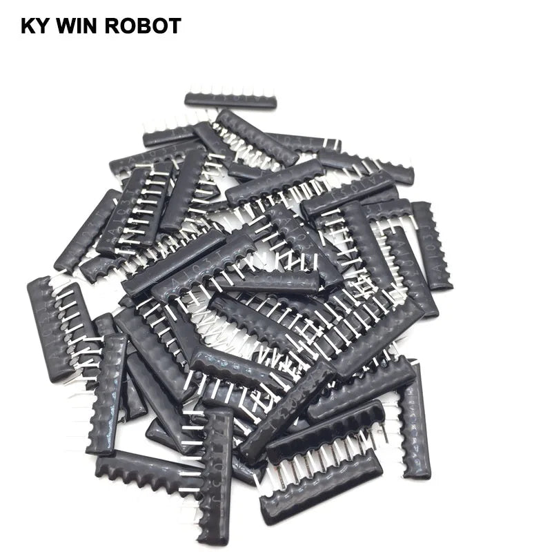 50PCS DIP Exclusion 9Pin A103J Resistor Network Array A09-103 10K Ohm A103 2.54MM Pin SIP-9