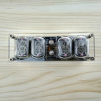 GHXAMP IN-12 Glow Tube 4-digit Clock Colorful LED Backlight DS3231 Nixie Clock IN-12B DC5V USB Electronic DIY