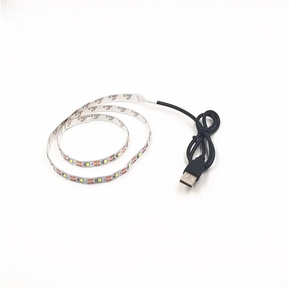 5V 50CM 1M 2M 3M 4M 5M USB Cable Power LED Strip Light Lamp SMD 3528 Christmas Desk Decor Lamp Tape For TV Background Lighting