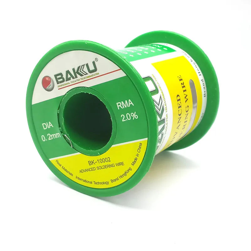 Original BAKU High Quality 0.2 0.3 0.4 0.5 0.6mm Lead Free Low Easy Melt Tin Welding Soldering Wire Roll for Electrical Repair