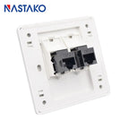 Blue RJ45 Connector RJ45 Keystone Jack Cat6 RJ45 Extension Coupler Ethernet Network LAN Cat 6 Coupler Jacks Extend Adapter Black