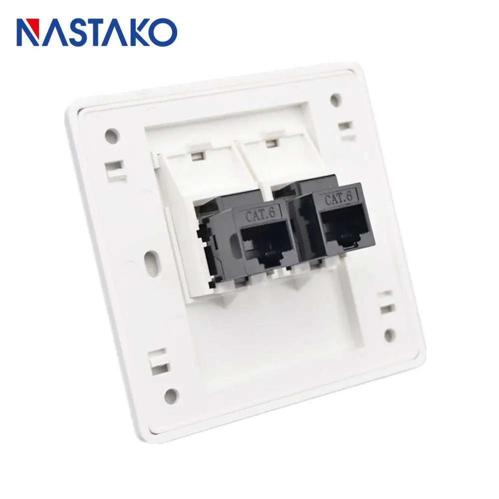 Blue RJ45 Connector RJ45 Keystone Jack Cat6 RJ45 Extension Coupler Ethernet Network LAN Cat 6 Coupler Jacks Extend Adapter Black