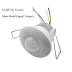 Intelligent Silent Dry Contact 12V-24V Ceiling Mini Embedded Infrared Human Body Motion Sensor Switch Reed Switch Signal