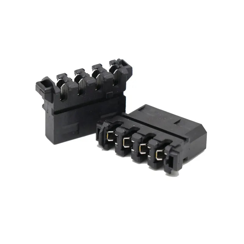 Angitu 10pcs/lot Black/Red/Clear Crimp Molex/IDE Crimped 4pin Power Connector Housing With End Cap 180 Degree and 90 Degree
