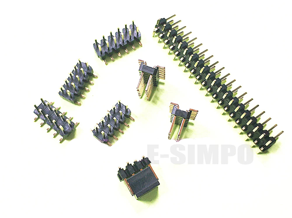 10pcs 2.0mm 1X40P 2X40P 90D RA Right Angle SMD SMT Gold Breakable PCB Board Spacer Single Dual Row Male Pin Header Connector