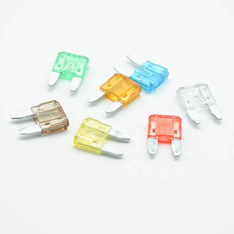 20pcs  5A 7.5A 10A 15A 20A 25 30A AMP Set For Auto Car Truck  Safety fuse Mini Blade Fuse Zinc Alloy and Plastic Material